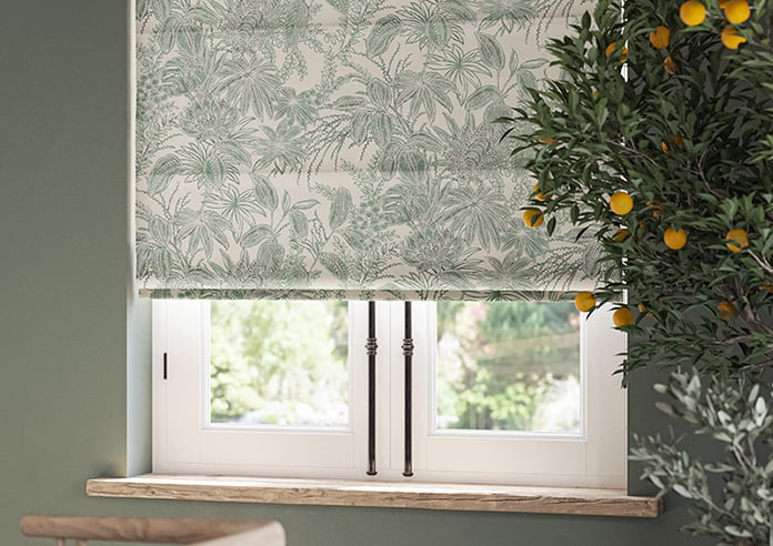 Maui, Green Ink - Motorised Roman Blind - Image 5